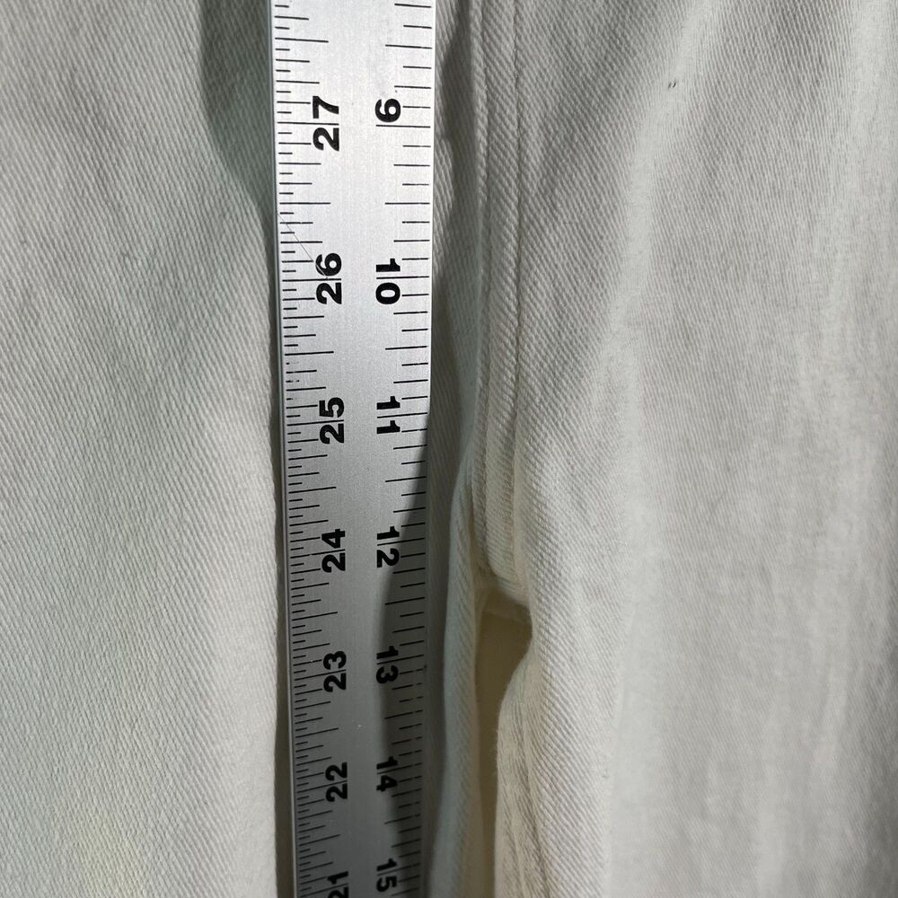 White High Waist High Rise Jeans Straight Baggy Wide Leg 90's Retro Jeans 30 - Picture 7 of 8